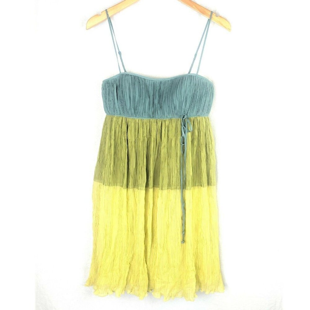 Max And Cleo Slip Dress Womens 4 Spaghetti Strap‎ Silk Crepe Empire Waist Summer